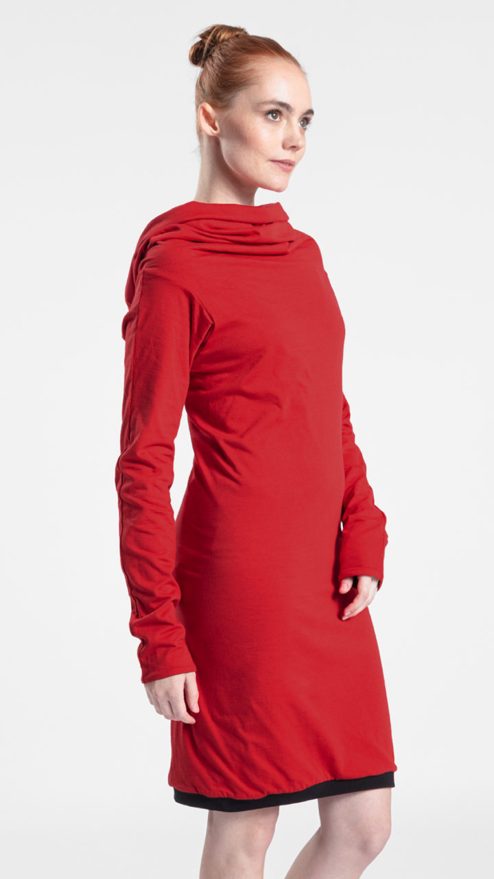 rotes Kleid aus Bio Baumwolle
